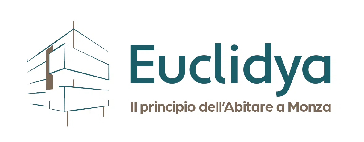 Render esterno di Euclidya, nuova costruzione residenziale a Monza nel quartiere Libertà.
